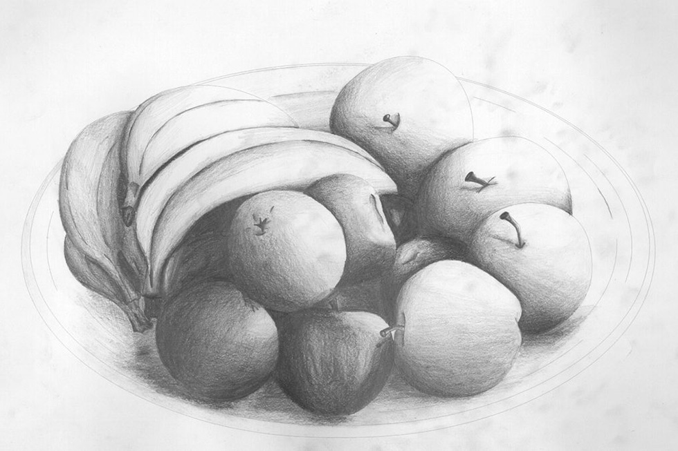 Still life and pencil